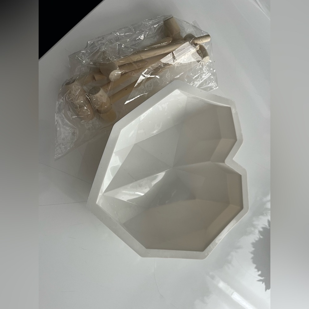 Silicon moulds and wooden mallets